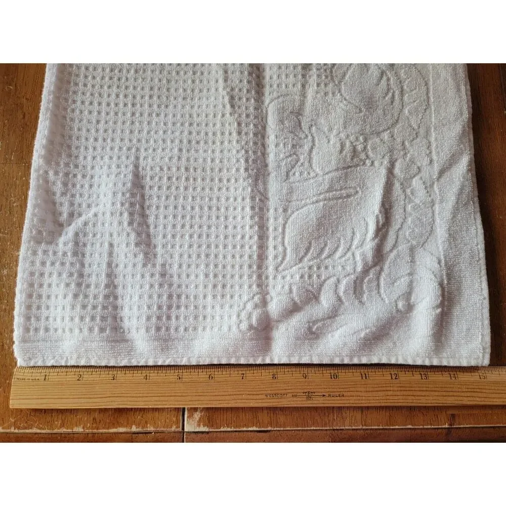 Vintage Hand Towel Embroidered Basket